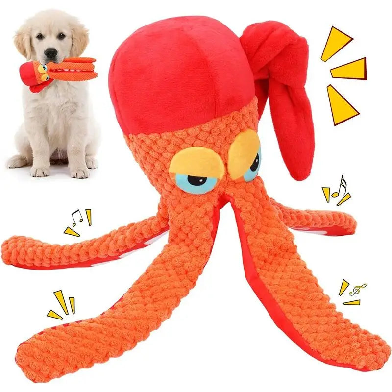 Durable Pet Dog Chew Squeaky Toys New Design Eco-Friendly Octopus Plush Dog Toys Indestructible Stuffed Animal Dog Toys
