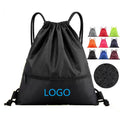 Wholesale Wallet Basketball Zipper Outside Pocket Drawstring Eco Bag Foradable Polyester Draw String Bag Custom Print