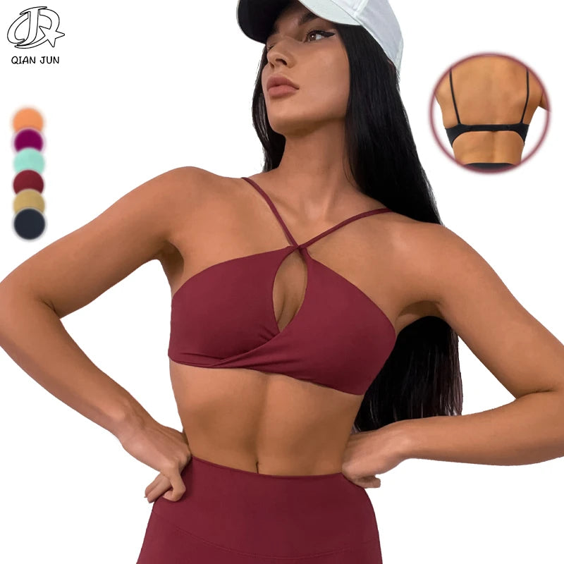 Breathable Fast Dry Running Sport Bra Cross Back High Support Yoga Sports Bra Set Fitness for Women