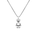 New Cute Bear Pendant Necklaces for Women Men's Stainless Steel Chain Fashion Hip Hop Jewelry Bear Animal Pendants for Boys