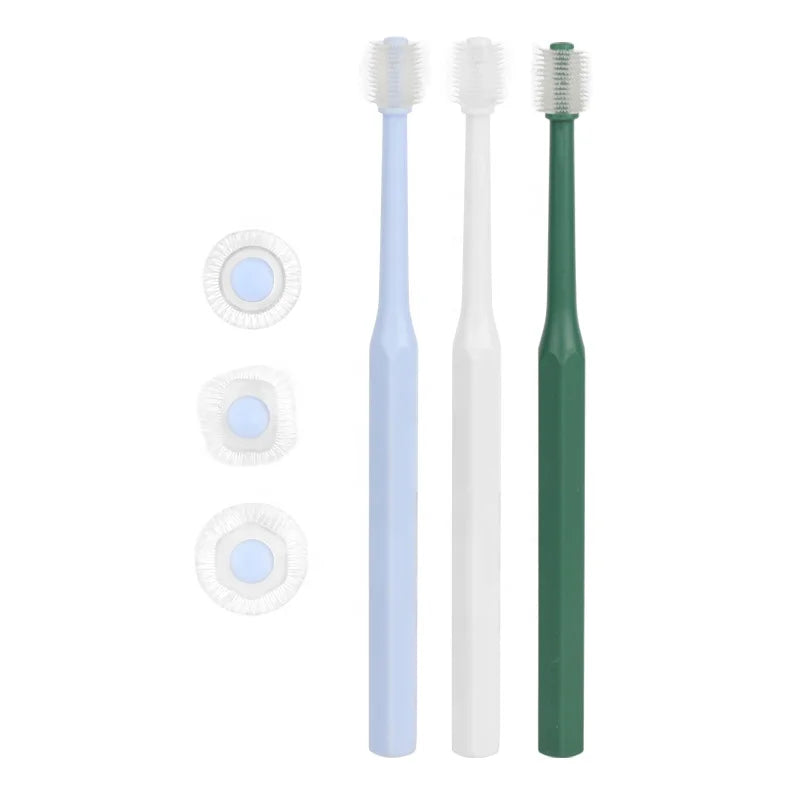 Factory Wholesale Blister Card Packaging 360 Rubber Head Pet Dog Tooth Brush Puppy Toothbrush Cat Dog Toothbrush