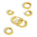 1838 Wholesale Simple Earrings Women Hoop Sterling Silver huggies Earrings Minimalist Gold Plated Huggie Earring