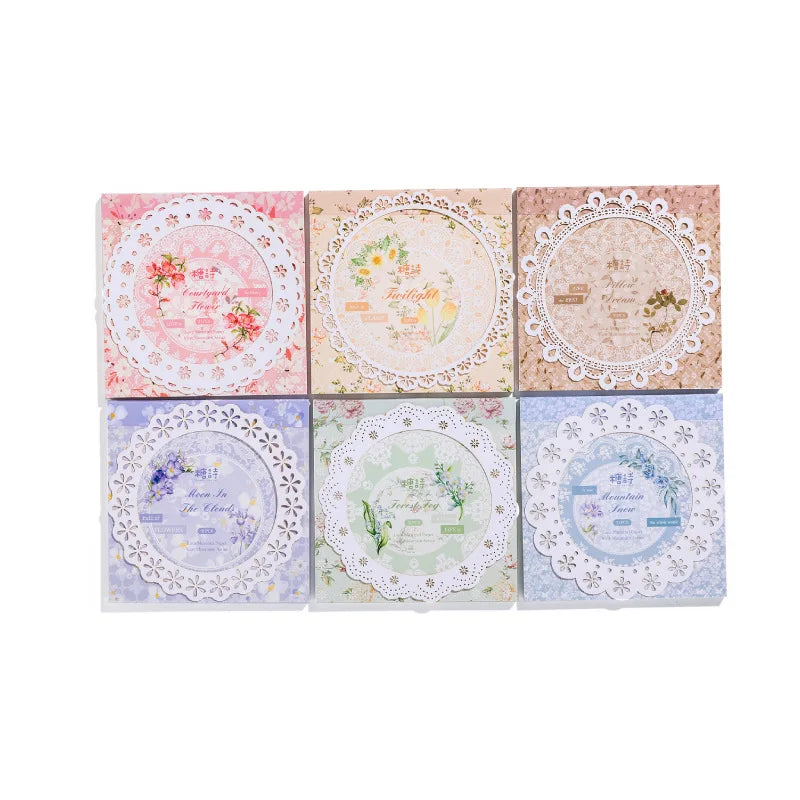 31 Sheets/pack Material Paperback Empty Mountain Series Light Retro Lace Handbook Decorative Paper Collage Bottoming