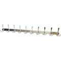 Silver Metal Wall Hooks 10 Tri Hooks Wall Hanger Coat Hook Rail for Coat Hat Towel
