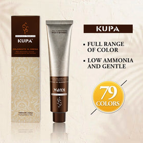 KUPA Private Label Natural Hair Dye Cream 79 Colors Low Ammonia Permanent Hair Color Cream