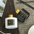 Empty 100 ml Nordic Home Car Glass Diffuser Flower Reed Perfume Bottles Frosted Black Packaging