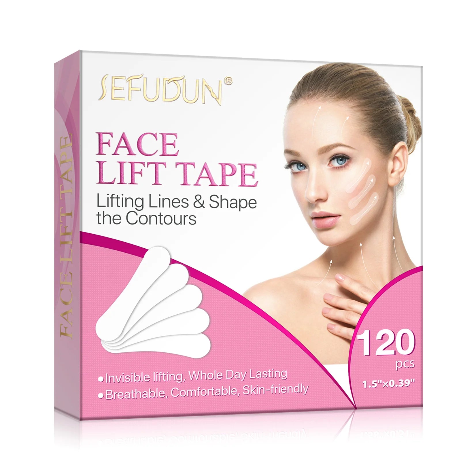 SEFUDUN Invisible Facial Lifting PatchSkin Firming Anti Wrinkle Face Lift TapeAnti Wrinkle Patches for Face Lift