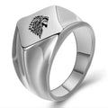 New Design Extremely Simple Custom Ring Stainless Steel Engraved Men's Ring