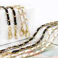 Deepeel L1-77 120cm Bag Accessories Purse Crossbody Shoulder Strap Chains PU Leather Bag Strap Chains