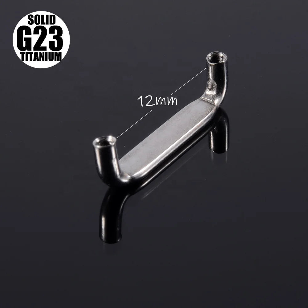 G23 Titanium 14G Internally Threaded Flat Surface Barbell Micro Dermal Anchor Base Body Piercing Accessories