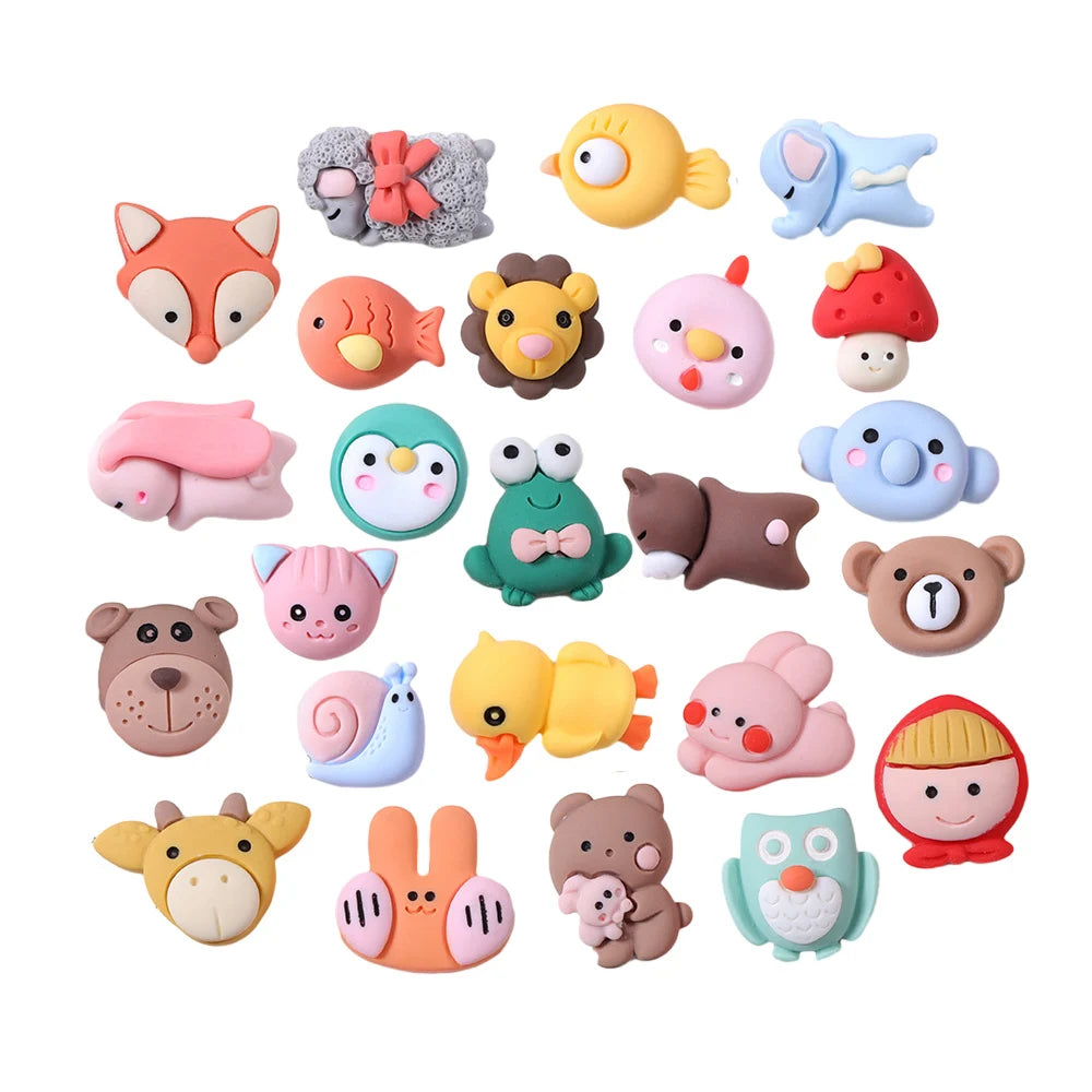 Wholesale Price Cute Small Artificial Animals Flatback Resin Pieces Slime Decoration