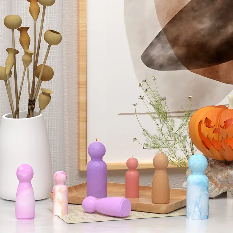 Epoxy Resin Round 3D Stereoscopic Figure Decoration Mold Simple Portrait Candle Aromatherapy Silicone Mold