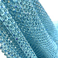 S556 Wholesale Colorful Mesh Fabric Rhinestone Crystal Net Fabric Diamonds Fishnet Mesh Fabric for Dress