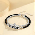925 Silver Princess and Knight Couple Bracelet - Suitable for Both Men and Women Minimalist and Fashionable Pure Silver Chain