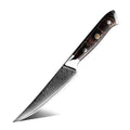 Grandsharp Japanese Steak Knives 10CR15MOV Damascus Steel Dinnertable Knife Cutlery Beef Steak Kitchen Knife Black Resin Handle