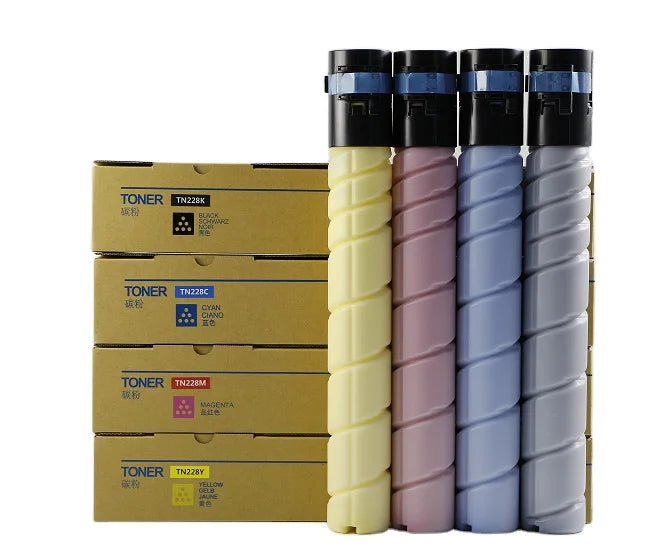HUIBA Full Compatible Toner Cartridge Refill for Konica Minolta Bizhub TN228 Copier Color Toner Models ISO Certified