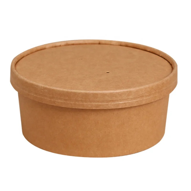 Biodegradable Soup Bowl With Lid Biodegradable Frozen Food Packaging Paper Soup Cup