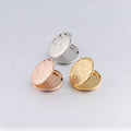 New Pocket Stainless Steel Jewelry Couples DIY Round Picture Frame Photo Necklaces Locket Pendant Necklace