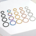 316L Surgical Steel Twisted Nose Rings Piercing Nose Septum Snag Hoop Cartilage Helix Conch Rook Daith Seamless Unisex Gold