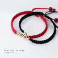 Luxury Gold Plated Bracelet 925 Sterling Silver Bracelets Elegant Gold Plated Red Rope Bracelet for Gift