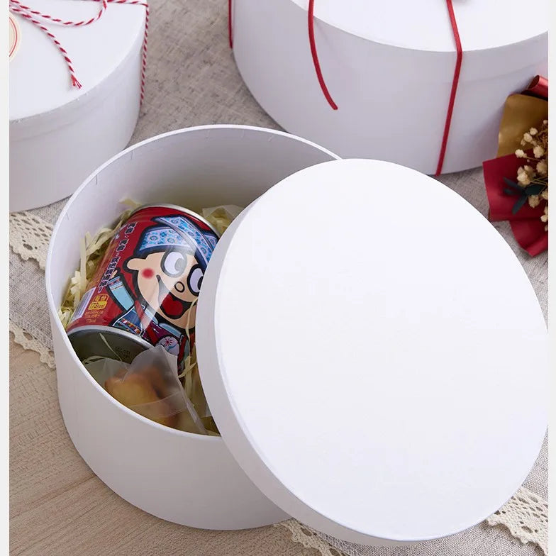 Custom Colorful Eco Friendly Cylinder Kraft Paper Round Box Empty Biodegradable Craft Cardboard Boxes Packaging