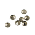 1000pcs/pack PP6 PP7 PP8 PP9 Loose Natural Pyrite Dark Silver Flat Bottom Round Shape Cut Marcasite