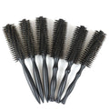 Wholesale High Quality Custom Logo Soft Nylon Brush for Salon Nylon and Bristle Roll Round Wooden Salon Home Brush