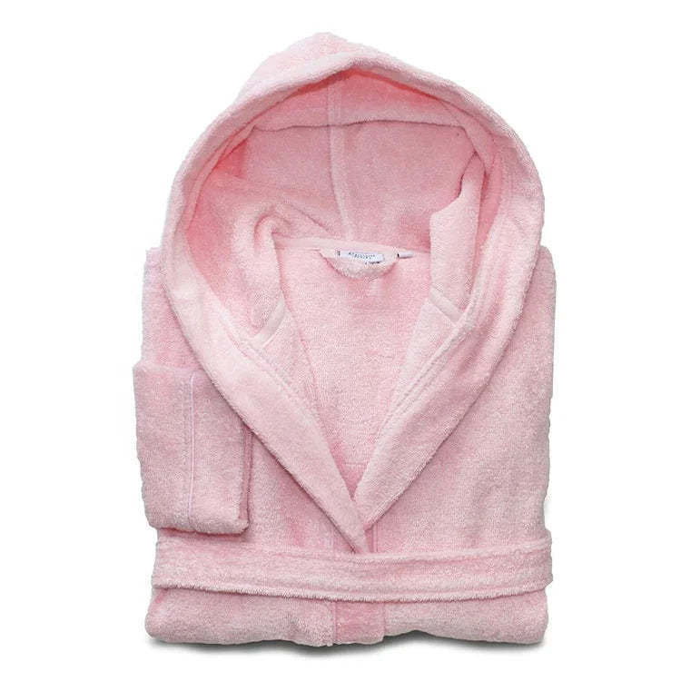 Classic Style Good Quality Kids Cotton Hooded Kids Bathrobe