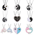 Fashion Gift 2025 Jewelry Metal Couple Pendant Necklace Collar Best Friend Necklace Creative Heart Stitching BFF Necklace