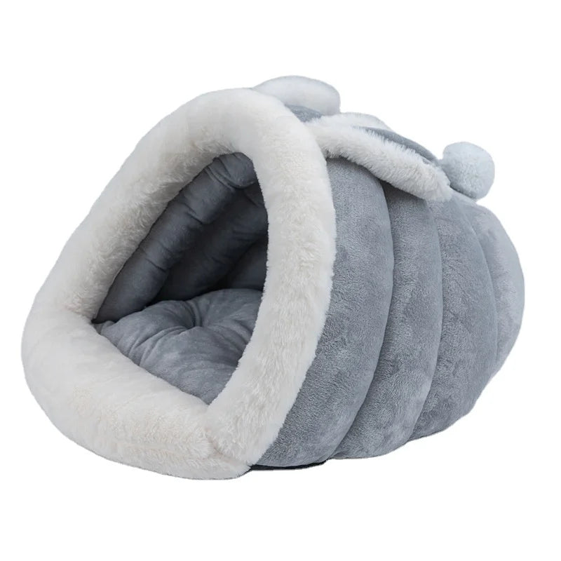 Customizable Cute Rabbit Shape Cat Dog Bed Extra Soft Warm Anti-Slip Pet Sofa Fiber Material Heated Bed with Solid Pattern