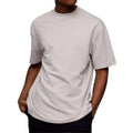 Factory Direct Formal Solid Loose Fit Knitted Short Sleeve Crew Neck Big Tall Men's 100% Cotton White T-Shirt