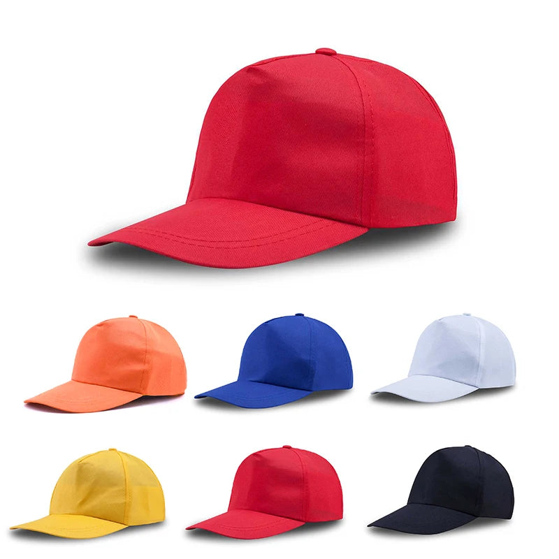 Promotional Custom Logo 100% Polyester C-A-P Pure Color Hat Men's Hat