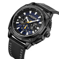 Original Brand Megir 2128 Luxury Men Wrist Leather Sport Watches Cool Man Design Fashion Quartz Watch