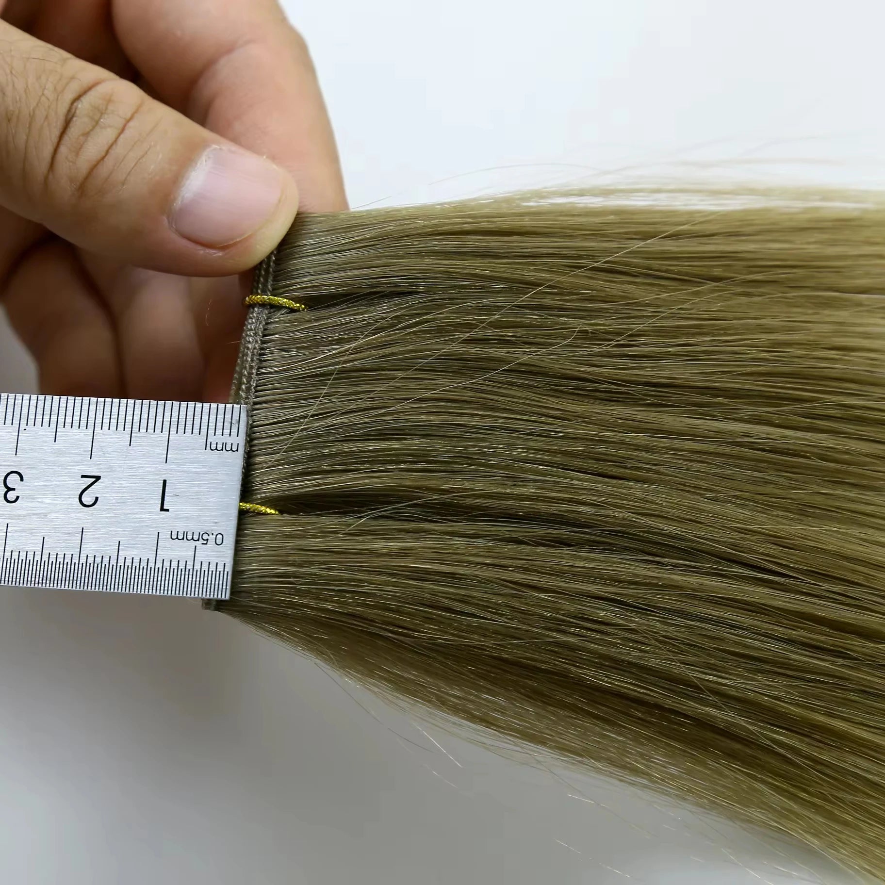 100% Unprocessed New Design Full Cuticle Aligned Hair Blonde Color Virgin Genius Weft Hand Tied Weft Extension