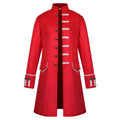 Men's Uniform Costume Coldker Renaissance Men's Coat Medieval Clothing Solid Color Fashion Steam Punk Vintage