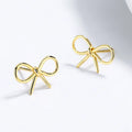 CANNER 2024 New Bow Ear Stud Ribbon 925 Sterling Sliver Earings Jewelry for Women Girls Wholesale