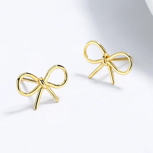 CANNER 2024 New Bow Ear Stud Ribbon 925 Sterling Sliver Earings Jewelry for Women Girls Wholesale