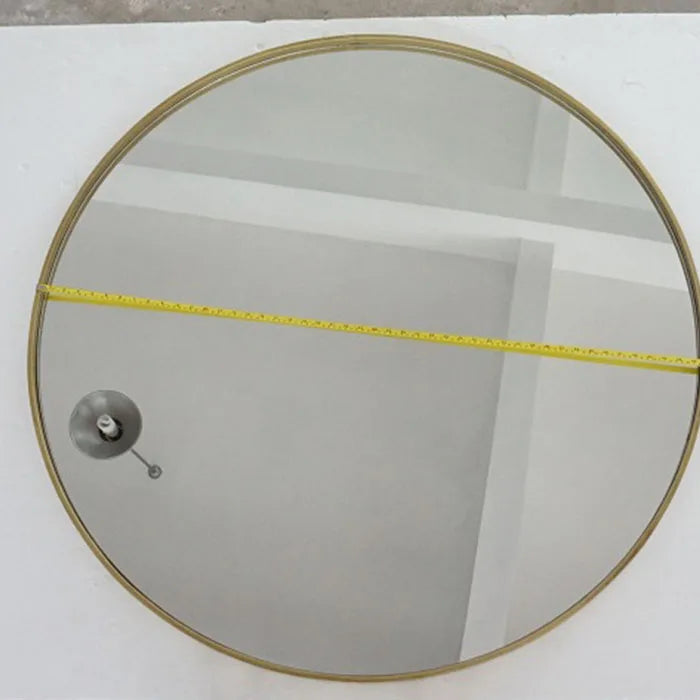 50CM  Modern MDF Antique Wood Frame Wall Hanging Circle Mirrors Wooden Decorative Round Wall Mirror for Bathroom Home Decor