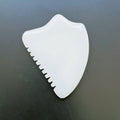 Huiying Natural Jade Facial Body Scraping Massage White Jade Spiky Shape Gem Gua Sha