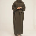 Hot Sale Ethnic Clothing Women Kaftan Abaya Nida Fabric Jilbab One Piece Dress With Hijab Abaya Women Muslim Dress