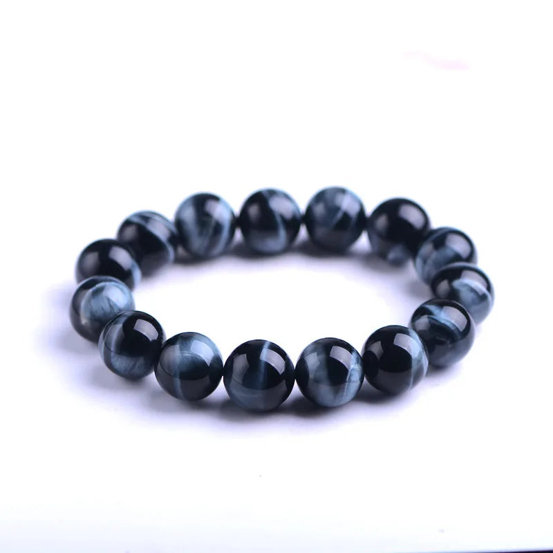 Natural Gemstone Blue Tiger Eyes Round Beads Stretch Bracelet Healing Stones Yellow Tiger Eye Bracelets for Gifts