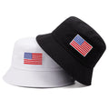 Outdoors Custom Logo Embroidery USA Flag Bucket Cap Sunshade Sunscreen Breathable Printed Bucket Hat for Women Man