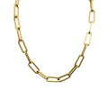 18k Gold Plated Chunky Choker Necklace Costume Minimalist Jewelry