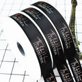 Factory Wholesale Customized Colorful logo Printing Gold Foil Printed Satin Wired Ribbon 1inch Christmas Flower Ribbon