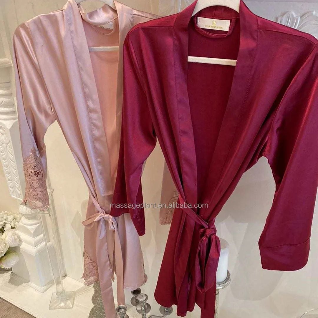 Bride White Robe Satin Bride Personalised Bridesmaid Robe
