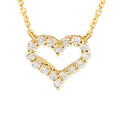 Wholesale Fashion Jewelry Pure Gold Jewelry 18k Natural Diamond Heart Wedding Necklace