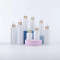 20ml 30ml 40ml 50ml 60ml 80ml 100ml Pearl White Flat Shoulder Cylinder Glass Dropper Bottle for Serum Essential Oil