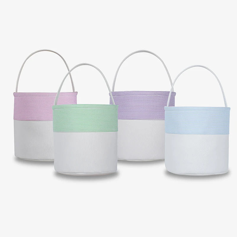 Easter Canvas Bag Wholesale Egg Gift Seersucker Sublimation Easter Baskets for Kids