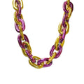 Personalized 36" Jumbo Link Purple and Gold Chain Necklace
