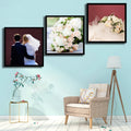 Picture Frame Collage Home Decoration Accessories Simple Wall Black Tiles Photo Frames Wholesale 8x8 Square White Plastic Modern